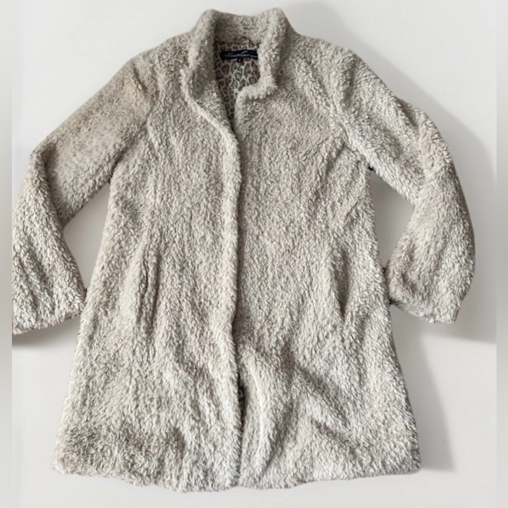 Kenneth Cole Beige Faux Fur Coat